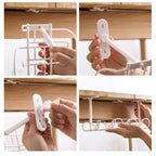 Cable Wire Rack Table Bottom Hanging Basket Shelf Organizing Plug-in Cable Board Storage Rack — view 9