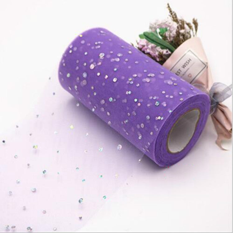 Tulle Roll 25 Yards 13cm Organza Laser Crafts Wedding Decoration Tulle Birthday Party Supplies — TBD0419813601M