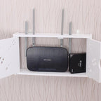 Wifi Router Box PVC Wall-mounted Shelf Hanging Board Bracket Storage Box — Cobweb