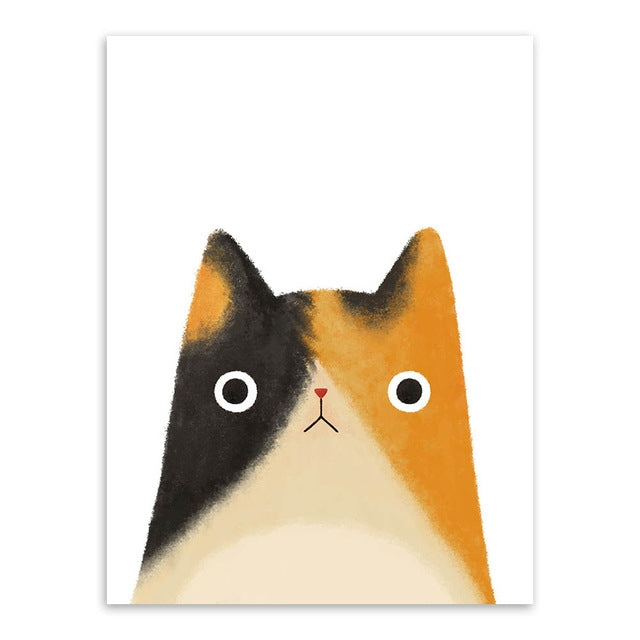 Cute Cat And Avatar Poster Print Canvas Painting Home Art Decoration — Black Moon Cat