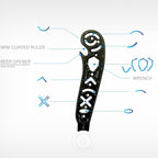 Multi-functional Drawing Ruler Creative Drawing Tool Magnetic Compass Ruler