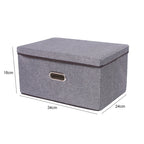 Household Clothes Storage Box Fabric Foldable Debris Storage Box Toy Storage Box, Size: — S 32x24x18cm