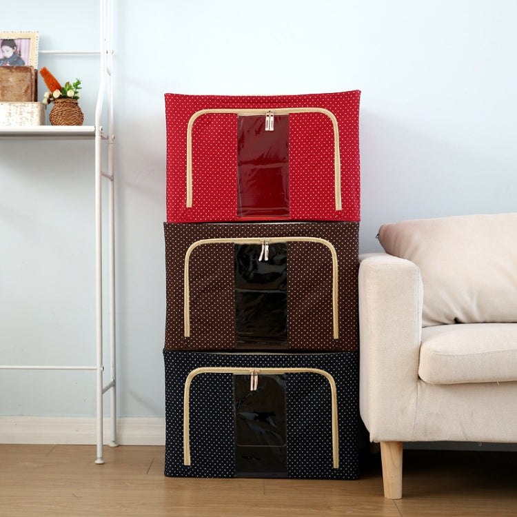 Folding Storage Box Non Woven Fabric With Zipper Moisture-proof Clothes Storage Box — 100L 60x42x40cm