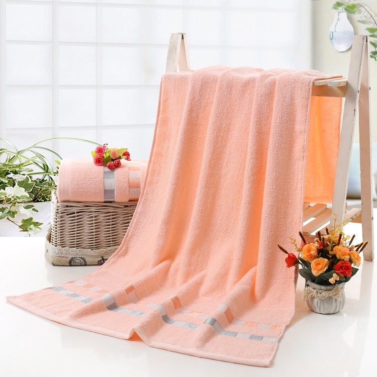 Cotton Plain Square Bath Towel Natural Environmental Protection Embroidered Bath Towel Household Towel — view 7