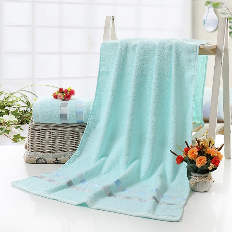 Cotton Plain Square Bath Towel Natural Environmental Protection Embroidered Bath Towel Household Towel — view 8