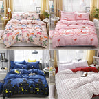 4pcs / Set Printing Bedding Set Bed Sheet Pillowcases Cover — For 2.2m Bed