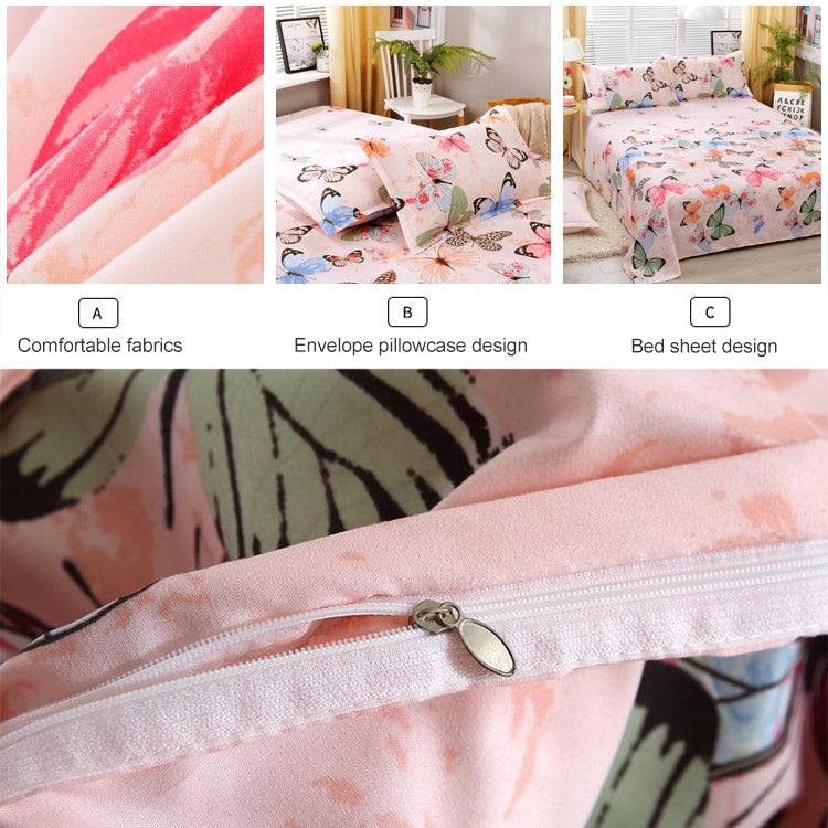 4pcs / Set Printing Bedding Set Bed Sheet Pillowcases Cover — Blue Night