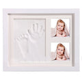 Solid Wood Three-frame BabyHands and Feet Mud Print Photo Frame with Cover