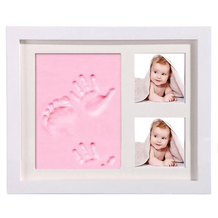 Solid Wood Three-frame BabyHands and Feet Mud Print Photo Frame with Cover — view 8