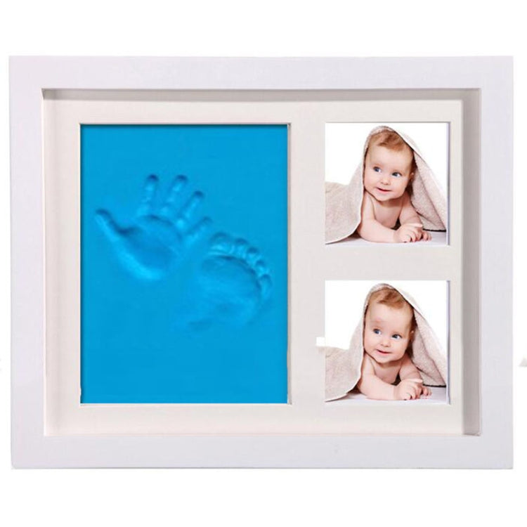 Solid Wood Three-frame BabyHands and Feet Mud Print Photo Frame with Cover — view 9