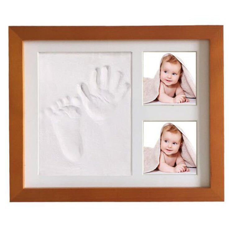 Solid Wood Three-frame BabyHands and Feet Mud Print Photo Frame with Cover — view 10
