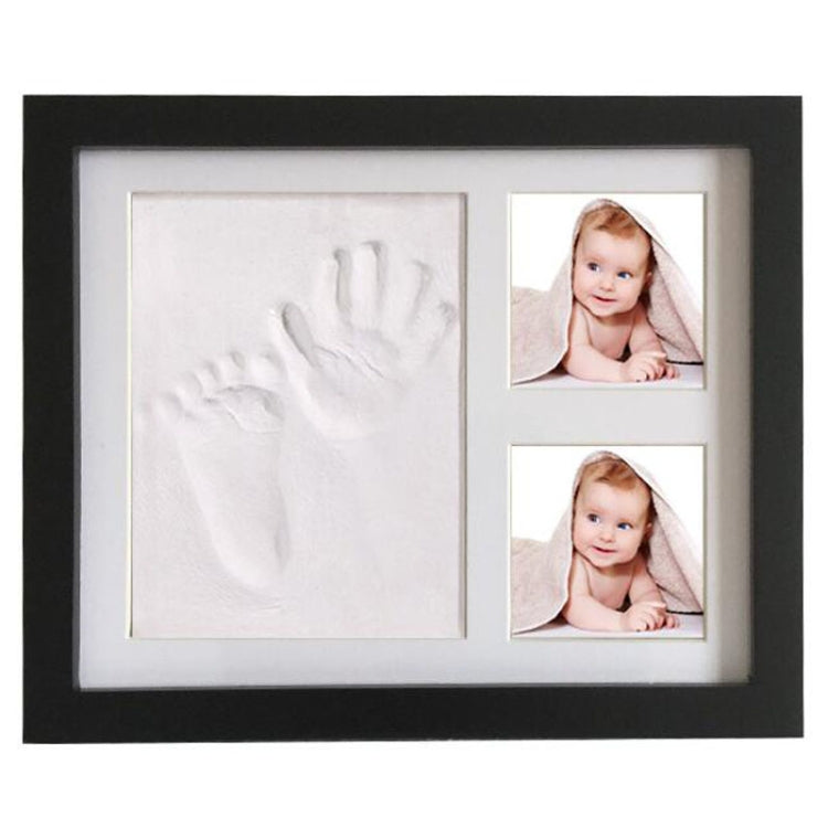 Solid Wood Three-frame BabyHands and Feet Mud Print Photo Frame with Cover — view 11