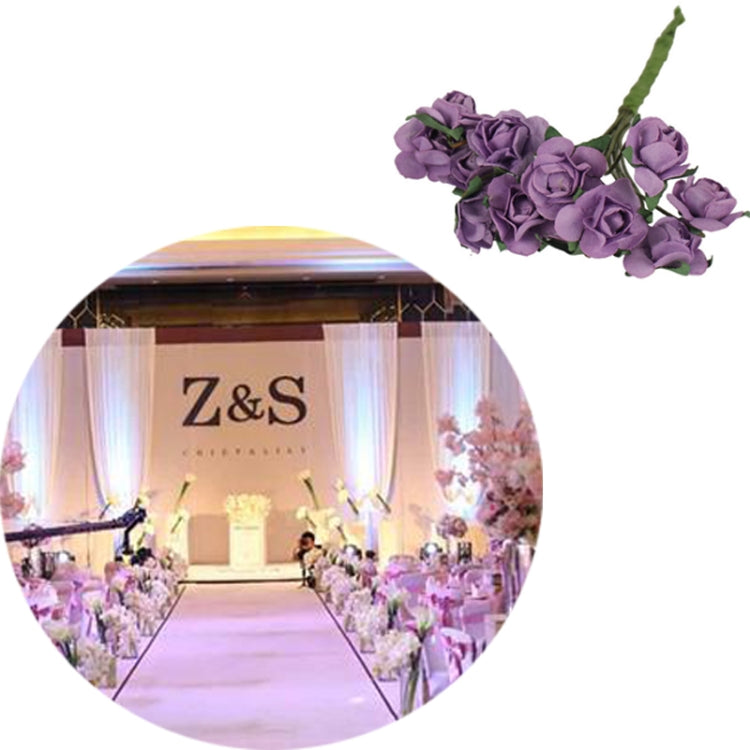 5 PCS Plastic Handmade DIY Wedding Foam Flower Head Simulation Bouquet Flower Stamen — 12 - 10 Sticks