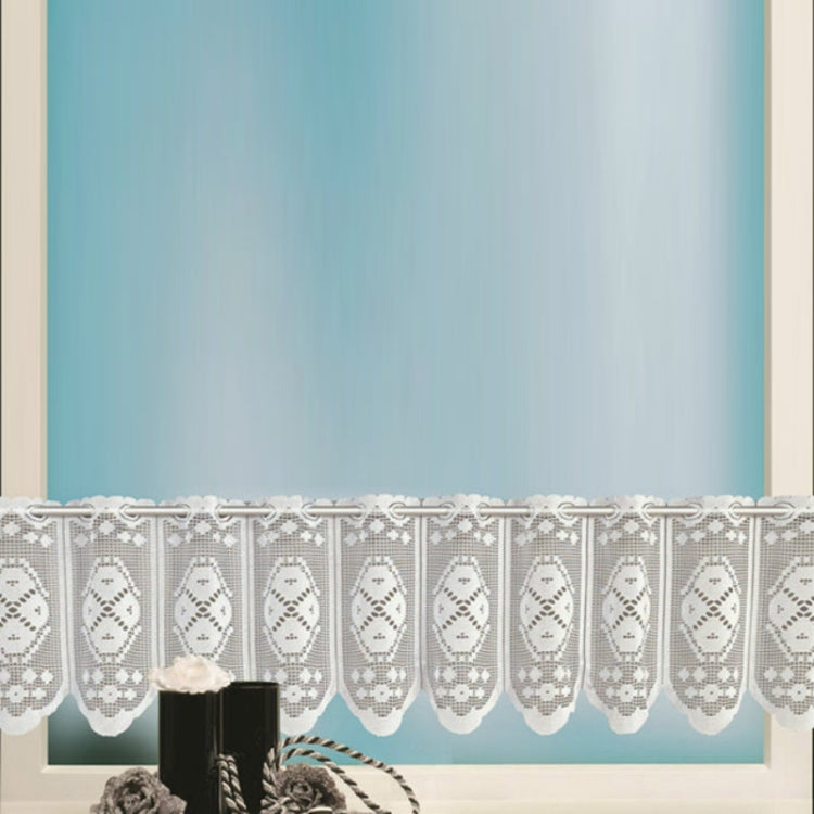 White Translucent Coffee Curtain Tulle Lace Sheer Warp Knitted Jacquard Curtains Bedroom Curtains — JHM-07
