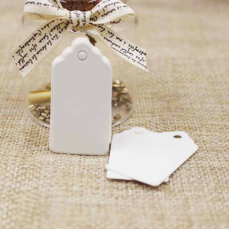 100 PCS Packaging Label Paper hangTags DIY Food Label — White