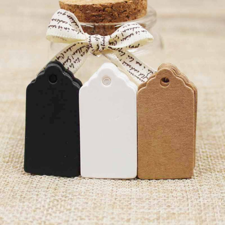 100 PCS Packaging Label Paper hangTags DIY Food Label — Black