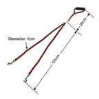 Double Dog Leashes Anti-winding Pet Traction Rope — Red Black