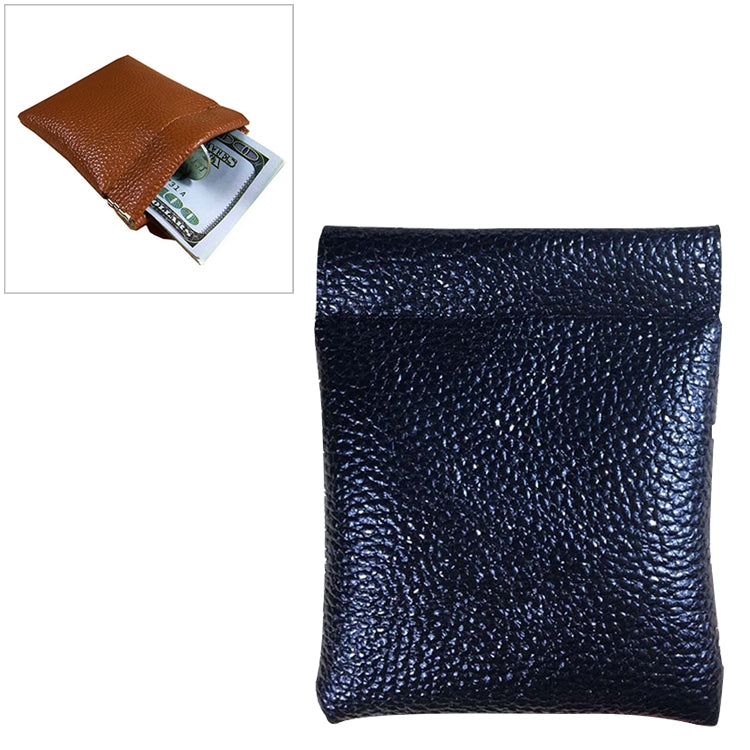 Fashion Solid Color PU Leather Coin Purse Women Men Small Mini Short Wallet Money Bags — view 8