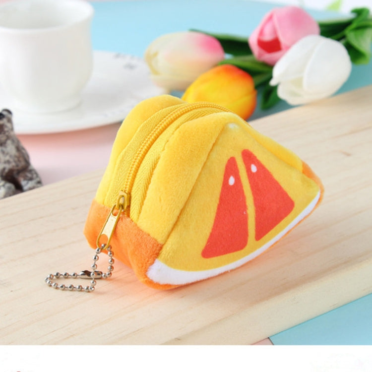 Triangle Plush Fruit Creative Three-dimensional Cute Children Change Bag Key Bag Gift — view 7
