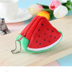 Triangle Plush Fruit Creative Three-dimensional Cute Children Change Bag Key Bag Gift — view 8