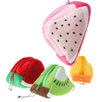 Triangle Plush Fruit Creative Three-dimensional Cute Children Change Bag Key Bag Gift — view 9