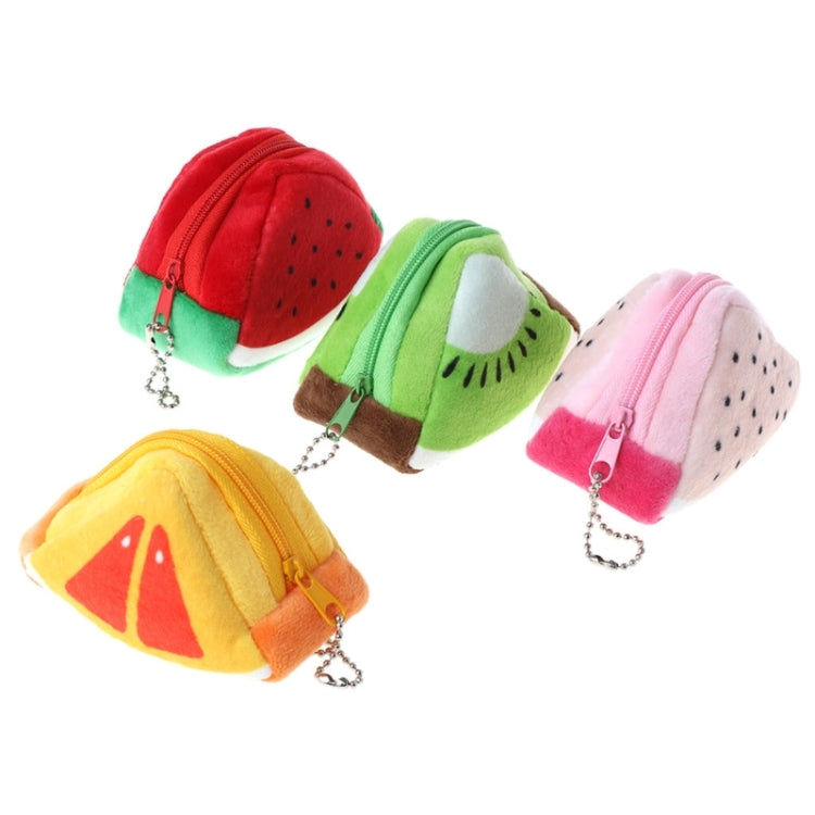 Triangle Plush Fruit Creative Three-dimensional Cute Children Change Bag Key Bag Gift — view 10