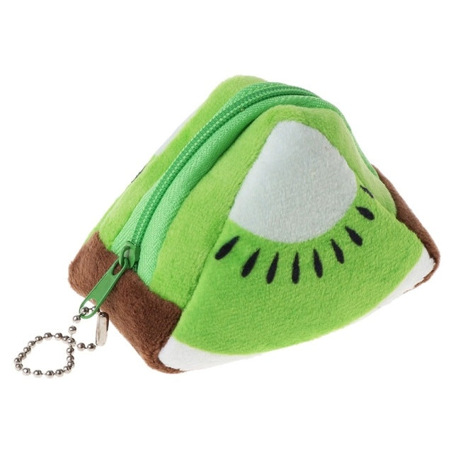 Triangle Plush Fruit Creative Three-dimensional Cute Children Change Bag Key Bag Gift — view 11