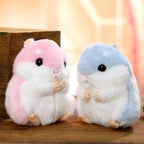 Cute Hamster Keychain Bag Pendant Plush Doll — Cream Color