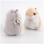 Cute Hamster Keychain Bag Pendant Plush Doll — Light Blue