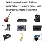 1 Straight Head +1 Elbow Head 6.35mm Guitar Cable Oxygen-Free Copper Core TS Large Two-core Cable — view 18