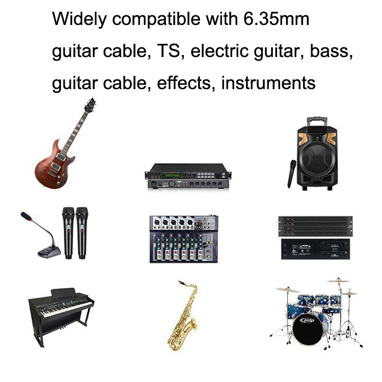 1 Straight Head +1 Elbow Head 6.35mm Guitar Cable Oxygen-Free Copper Core TS Large Two-core Cable — view 18