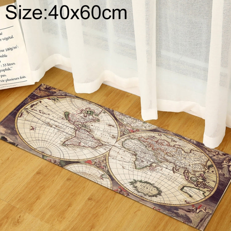 World Map Carpets Rug Bedroom Kids Baby Play Crawling Mat Memory Foam Area Rugs Carpet — Black