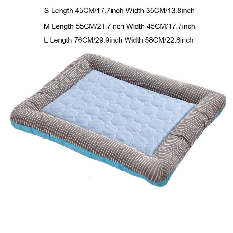 Summer Ice Silk Nest Pads Small and Medium-sized Multifunctional Cool Pet Nest Dog Cat Pad — Bule
