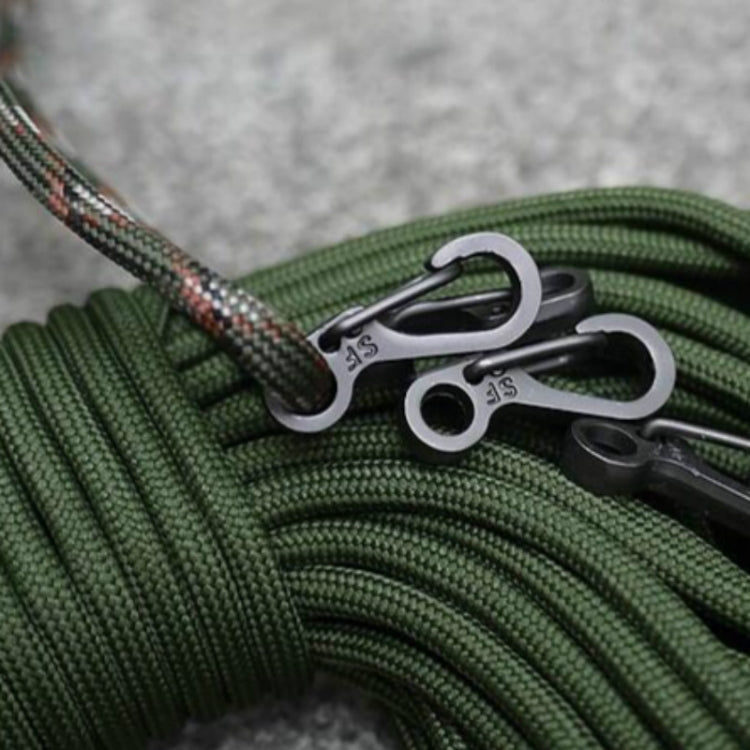10 PCS SF Version Simple Mini Spring Hanging Buckle Keychain Buckle, Suitable for within 5mm Umbrella Rope