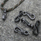 10 PCS SF Version Simple Mini Spring Hanging Buckle Keychain Buckle, Suitable for within 5mm Umbrella Rope