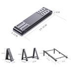 Oatsbasf 03040 Metal Mini Notebook Stand Aluminum Alloy Computer Cooling Folding Bracket