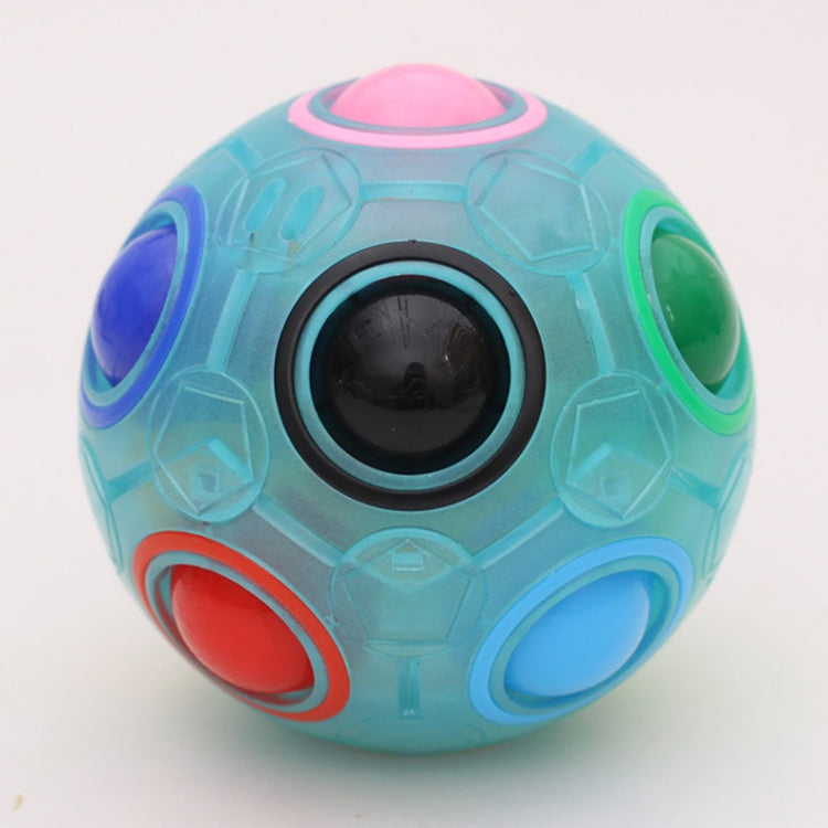 Magic Rainbow Ball Luminous Edition Training Hand Brain Coordination Fun Cube Children Toy — Luminous Blue