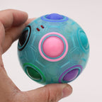 Magic Rainbow Ball Luminous Edition Training Hand Brain Coordination Fun Cube Children Toy — Luminous Green
