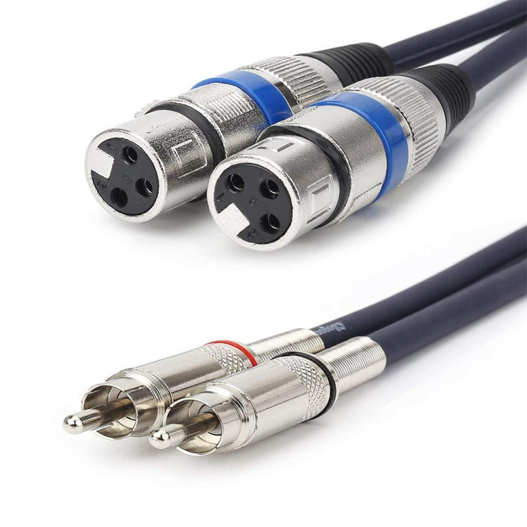2RCA Male 2XLR Caron Female Speaker Audio Balance Cable — 20m
