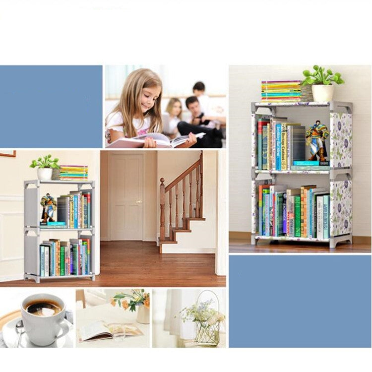 Plastic Steel Tube Multifunctional Combination Holder Student Books Shelf Floor Storage Rack — view 4