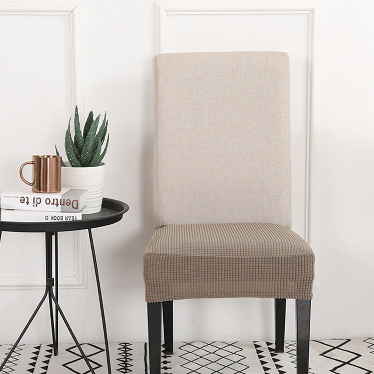 Knitted Padded Chair Cushion Cover — White