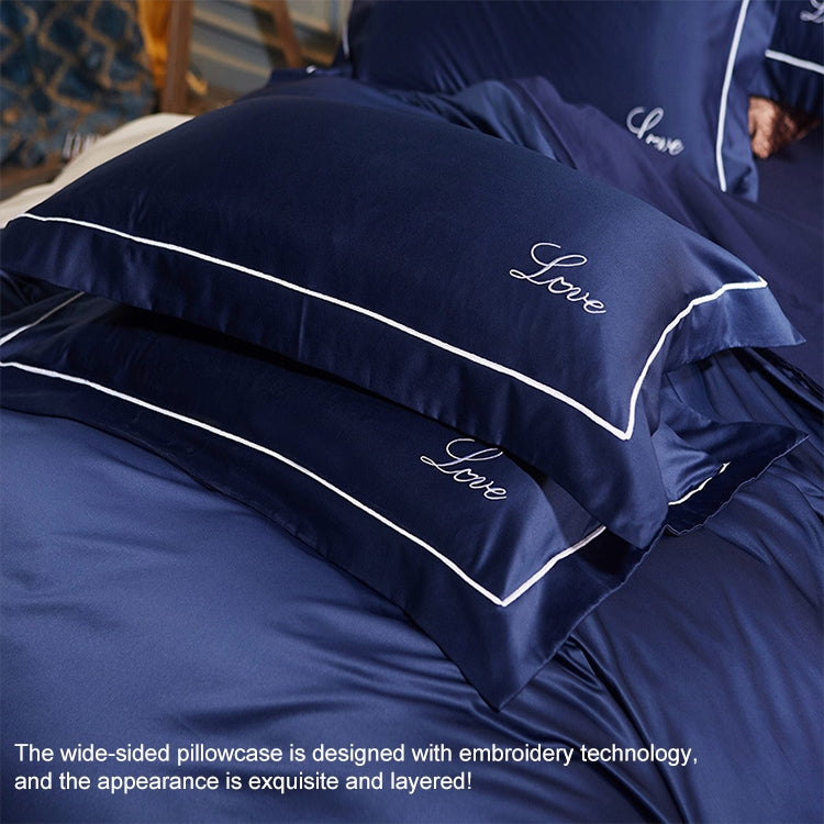 Silk Four-Piece Sheets Bed Sheet Double Nude Sleeping Quilt Cover Ice Silk Bedding — view 7
