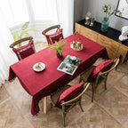 Solid Color Waterproof Tablecloth Linen Rectangular Tablecloth, 90x130cm, 130x180cm, 130x130cm — 130x240cm