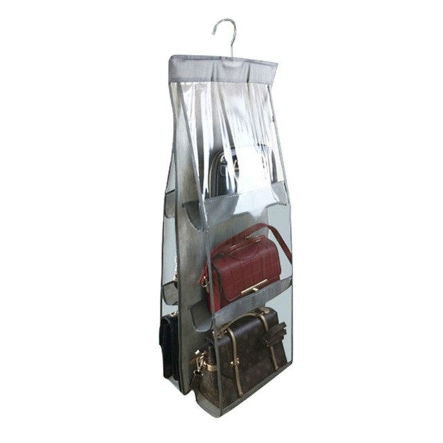 6 Pockets 3 Layers Foldable Hanging Bag Shelf Bag Purse Handbag Organizer — view 9