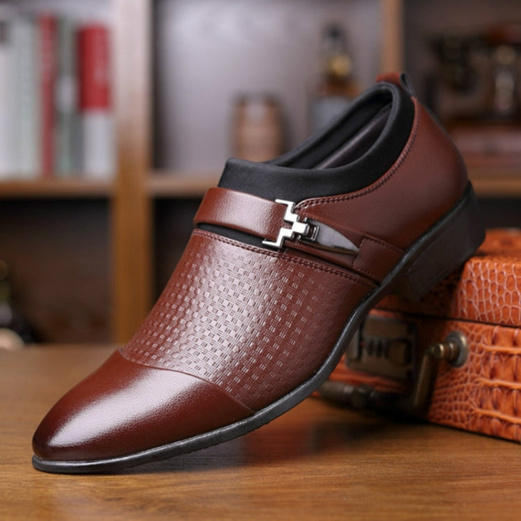 Autumn And Winter Business Dress Large Size Men's Shoes — Black