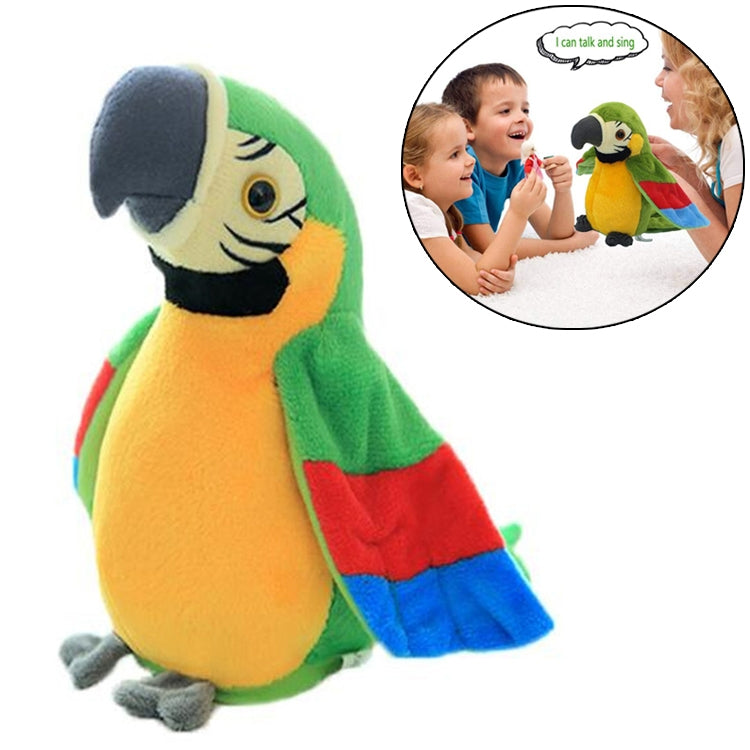 Plush Toy Parrots Recording Talking Parrots Will Twist the Fan Wings Children Toys — view 12