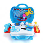 Children Simulation Kitchen Tableware Tool Set Cosmetics Pretend Play House Suitcase Toy — Tools