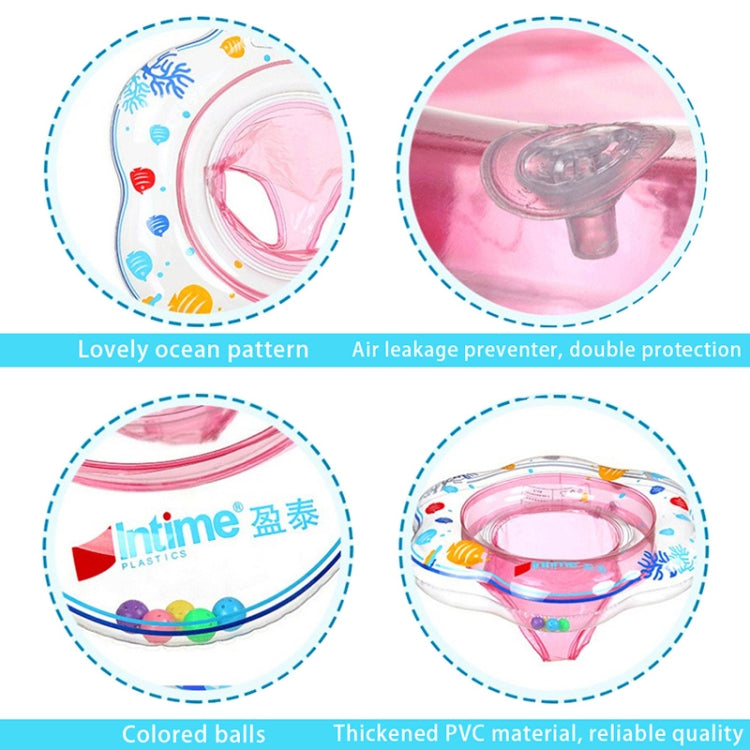 Intime PVC Infant Thick Double Underarm Swimming Ring Sitting Ring, Double Underarm Swimming Ring