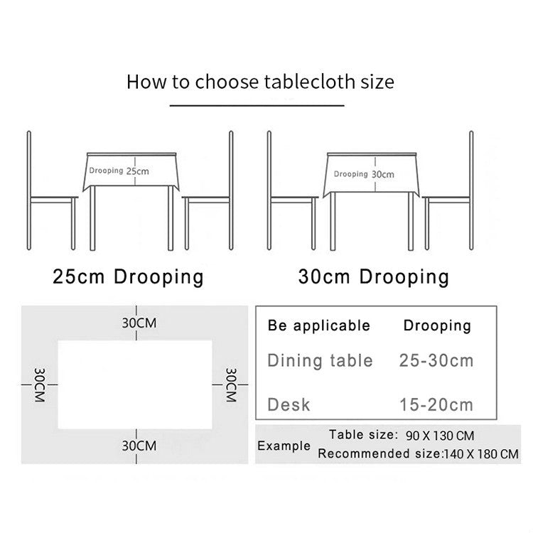 Rectangle Cotton Linen Tassels Dining Tablecloth Wedding Party Kitchen Home Decoration Table Cover — 140x200cm