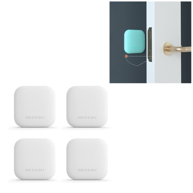 4 PCS MUDDU Silicone Protective Pad Collision-Proof Wall Stickers